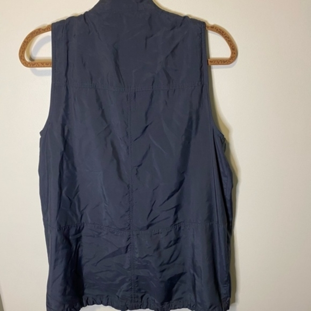 Ann Taylor LOFT Navy Blue Sleeveless Utility Vest - Picture 2 of 2